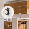 Pikkukuva 5 / 5: 5 kpl painikkeen lukitus avaimeton, kaapin oven lukko lukko, nuppi lukko salpa asuntoautoon asuntovaunun kaappiin paksuus huonekalut (valkoinen)