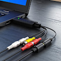 Miniatyrbild 5 av 5: Inspelningsbox för ljud- och videokonvertering, USB 2.0-ljud- och videokort, VHS-inspelare, ny version, ny programvara, kompatibel med Windows 11 10, videoadapter