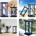 Miniatyrbilde 4 av 5: Timeglass for 45 minutter Timer 45 minutter Dekorasjon for barnerom Bursdag Kaffeebord Tebord Bokhylle Skolespill Ornament Tretre Cloc