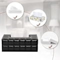 Miniatyrbillede 5 af 5: Rektangulær læder servietboks (sort)。