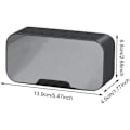 Miniatyrbild 3 av 5: Digital FM Väckarklockradio med USB-laddningsport, LED-display, insomningstimer, portabel spegel, trådlös Bluetooth-högtalare, väckarklocka för sovrum, O
