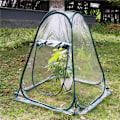 Pikkukuva 2 / 5: Mini-kasvihuone, sisä- ja ulkokäyttöön sopiva kasvihuonepeite PVC:stä, pieni kannettava puutarhakasvihuone - 70 x 70 x 80 cm