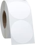 500-pack multifunktionella runda termiska etiketter för etikettskrivare, vita, 2\"