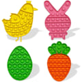 Miniatyrbild 1 av 5: 4-pack påskfidget sensoriska pop-leksaker för barn pojkar flickor småbarn påskkorg fyllmedel stressavlastningsgåvor festgåvor