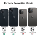 Miniatyrbild 3 av 5: Bakre kameraskydd kompatibel med iPhone 14 Pro/14 Pro Max, HD Anti Scratch Härdat glas Mobiltelefonsskydd, Linsfodral för iPhone 14
