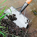 Miniatyrbillede 3 af 5: Multifunktionel have rengøringsskovl flad skovl, rustfrit stål rengøringsskovl til landskabspleje lugning plantning have skraber skovl gård wee