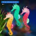 Miniatyrbillede 2 af 4: 6 stk. Hippocampus Silikone, Kunstig Hippocampus Dekorativt Happocampal Ornament Hippocampus Lysende Kunstigt Lys Akvariedekoration