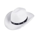 Miniatyrbild 1 av 2: Cowboyhatt, Vit, Filthatt, Sheriff, Vilda Västern, förklädnad, kostym, karneval, temafest, Vit, One size