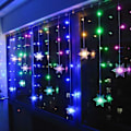 Miniatyrbillede 1 af 5: Snefnug lys, 4m 96 LED lyskæde, vinduesdekoration, jul, bryllup, fødselsdag