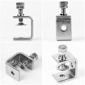 Miniatyrbilde 5 av 5: Robuste rustfrie ståltvinger, 4 stk. C-tvinger, 0-25 mm robuste C-tvinger, trearbeidsfester, tigertvinge med stor kjeve for trearbeid, sveising,