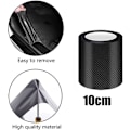 Miniatyrbillede 2 af 4: 7*10M Carbon Fiber Sticker Stødfangerbeskytter, Vandtæt Selvhæftende Anti-Scratch Sticker Strimmel - Bil Dørtrin Sticker til Motorcykler, Computere,