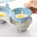 Miniatyrbilde 4 av 4: Mikrobølgeovn Egg Boiler, Rask Kok Egg, for Næringsrik Frokost, Posjerte Egg, Restaurant (Lyseblå)