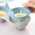 Miniatyrbilde 4 av 4: Mikrobølgeovn Egg, Mikrobølgeovn Eggkoker, Rask Matlaging av Egg, for Næringsrik Frokost, Posjert Egg, Restaurant (Lyseblå)