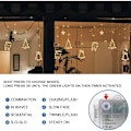 Miniatyrbilde 3 av 5: LED lyslenke for julegardin, 3,5 m, vanntett, magisk, for julevindu, 8 moduser, bryllupsfest, hage, soverom, USB-dekorasjon + b