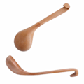 Pikkukuva 2 / 3: Puinen keittolusikka, riisi-, sokeri- ja suolaluokka, puurolusikka, 28x8cm