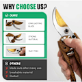 Miniatyrbillede 4 af 5: Havesaks, professionel beskæresaks med skarpt blad i rustfrit stål, have ux, ergonomisk havebeskæring