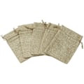 Miniatyrbilde 3 av 4: 100 stk. jutepose, liten clutch i stoff, lommepose i lin 100 stk., jute canvaspose Dragees Liten Bryllup Lavendel Liten pose Gavepose smykker (13,5 x 9