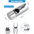 Miniatyrbillede 2 af 5: Brusehovedholder, brusehovedholder til justerbar glidebøjle 19-25 mm, brusehovedholder glidebøjle uden boring, 360° roterende brusehovedholder til brusebad