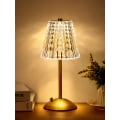 Miniatyrbilde 1 av 3: Berøringskrystalllampe, 3 farger oppladbar lampe, trådløs lampe for soverom, berøringslampe soveromslampe