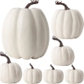 Miniatyrbilde 1 av 5: 7-pakning kunstige gresskar, høstdekorasjon, Thanksgiving høst høst Halloween jul hvite gresskar
