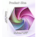 Miniatyrbild 2 av 5: Gradient Fraktal Hexagon - 3D Spiral Fidget Leksak - Stresslindring (Lila)