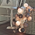 Miniatyrbillede 2 af 5: Bomuldsboldlyssnor, 1,5 meter 10 lys bomuldsboldlys egnet til soveværelse, Valentinsdag, bryllup, fest, jul, boligindretning