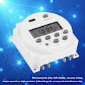 Miniatyrbilde 4 av 5: CN101A DC 12 V 16A MINI LCD Digital LCD Strøm Programmerbar Timer Digital Kommunikator Mikrodatamaskin Kontroll Miderior Strøm