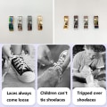 Miniatyrbilde 3 av 5: 8 stk skolisser lukninger ingen slips skolisser lat skolisser spenne elastiske skolisser lukking sko sport casual sko tursko barn voksne
