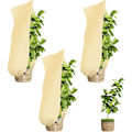 Miniatyrbillede 1 af 5: Vinterbeskyttelse til udendørs planter 100x80cm, sæt med 3 vinterdækningsplanter, beskyttelsesdække planter vintersejl vinterdække genanvendelig plante genanvendelig