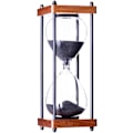 Miniatyrbillede 1 af 3: Stort timeglas 15 minutter, dekorativt træ timeglas, sort