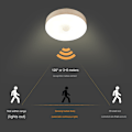 Miniatyrbild 4 av 5: LED-rörelsesensor nattlampa inomhus, uppladdningsbar batteridriven automatisk rörelsesensor smart detektor vägg- och tak trådlös lampa (vitt ljus)