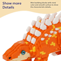 Miniatyrbillede 5 af 5: Dinosaur Byggesæt, DIY Mini Byggesæt Legetøj, Dinosaur Legetøj, Gave til Voksne og Børn (Ankylosaurus)