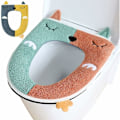 Miniatyrbild 1 av 5: 2 st Toalettstolsskydd, Universal Toalettstol med Dragkedja Antibakteriell Tvättbar Toalettstolsskydd Toalettlock Tyg, Toalettstolskuddar