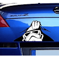 Pikkukuva 5 / 5: 1 x Stormtrooper Peep - Auton lasin ikkunan puskurin vinyylitarra Pyörä Van Drift JDM Matkailuauto 4x4 (Painettu tarra))