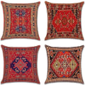 Miniatyrbillede 1 af 5: Bohemian stil pudebetræk 45 x 45cm firkantet dekorativt pudebetræk Eksotisk abstrakt retro sofa pudebetræk sofa sofa stue soveværelse udendørs ho