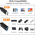 Miniatyrbilde 2 av 5: USB C til USB 3.0 Adapter, 5Gbps USB Type C Hann til USB A Hunn OTG Kabel, Kompatibel med iPhone 16 Pro Max/15 Pro Max Plus, iPad Pro, MacBook Pro/Ai