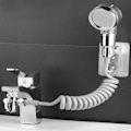 Miniatyrbilde 2 av 5: Hånddusjsett, Baderomskran, Håndholdt Dusjhode, Vaskehåndtak, Sprayer med 3 Spraymoduser for Hårvask, Bad, Vaskerom, Badekar