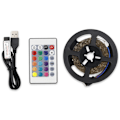 Miniatyrbilde 3 av 5: USB Dimbar RGB Fargerike LED-striper med 16-farget IR-fjernkontroll og 4 lysmoduser 5m 300ed lysstreng for TV hjemmelaget kjøkkendekorasjon