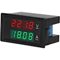 Miniatyrbild 3 av 5: Digital voltmeter amperemeter strömspänningstestare volt amptor ampstor ample meter ampere röd grön dubbel display digital multimeter multimeter