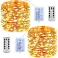 Pikkukuva 1 / 5: Paristokäyttöinen valosarja 10m 100led [2 kpl], LED-valosarja, mooing-keijukaisvalot Vedenpitävä romanttinen koristelu joulukuusen hääjuhlaan Garde