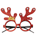Miniatyrbillede 2 af 5: 6 stk. Juleglitter-festbriller med designs til julefester, julegaver (One Size Fits All)