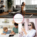 Miniatyrbillede 5 af 5: Etui til Samsung Galaxy A32 5Gi (Sort), Samsung A32 5G Etui Stødsikkert, Plating 360 Graders Beskyttelse Magnetisk Cover Bilholder Etu
