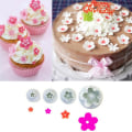 Miniatyrbild 2 av 5: (12-pack 4 mönster) Kakform Silikonbakning, 12-delad set Godisform, Silikonmånkakaform, Rosa körsbärsblompress för hemlagade kakor,