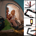 Miniatyrbilde 4 av 5: Oppladbar LED arbeidslampe LED arbeidslampe Verkstedlampe IP65 Vanntett bærbar inspeksjonslampe med magnetisk base for garasje, camping, utendørs
