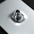 Miniatyrbillede 5 af 5: Brusehoved, Rektangulært Fast Brusehoved Halk ABS Brusehoved Top Høj Vandbesparelse Tryk Bruse Piple regn, G1/2 \"Tilslutning, Hvid