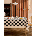 Miniatyrbilde 2 av 5: Nordisk rutete duk Internett-kjendis foto-taking lys luksus duk hjem rektangulær dekorativ duk bed and breakfast fabr