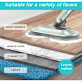 Pikkukuva 4 / 5: 8 kpl vaihtotyynyjä Shark Steam Mop S7001 S8001 S8201 S7201 S7000AMZ S7000 S7005 S7020 S7001C -höyrymoppiin, All-in-One -höyrypuhdistin ja -pesuri, pestävä