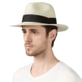 Miniatyrbilde 1 av 4: Sommer Strand Solhatter for Menn Foldbar Floppy Reise Pakkbar Staw Hat, Bred Bremskjerm Hat