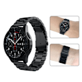Miniatyrbillede 2 af 4: Seiko urrem 24mm sort rustfrit stål urrem til mænd/kvinder