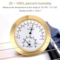 Miniatyrbild 5 av 5: Rund gitarr fiol hygrometer termometer med fuktighet temperaturmätare för instrumentvård